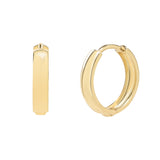 10k Solid Gold Bold Huggies - Large - Earrings - Ofina