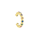 CZ Colorful Ear Cuff - Gold - Earrings - Ofina