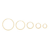 14k Solid Gold Endless Hoops -  - Earrings - Ofina