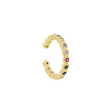 CZ Colorful Middle Ear Cuff - Gold - Earrings - Ofina