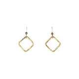 SALE - Open Square Brushed Earrings - Gold / Medium - Earrings - Ofina