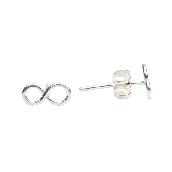 Infinity Wirewrapped Studs - Silver - Earrings - Ofina