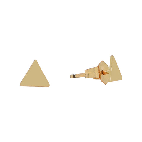 Solid Triangle Studs - Gold - Earrings - Ofina