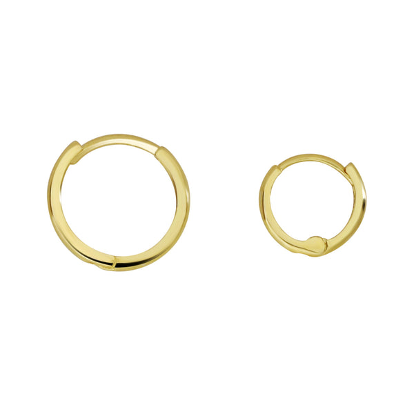 10k Solid Gold Huggie Hoops -  - Earrings - Ofina