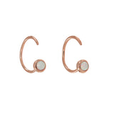 Opal Open Huggies - Rose Gold - Earrings - Ofina