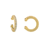 CZ Middle Ear Cuff - Gold - Earrings - Ofina