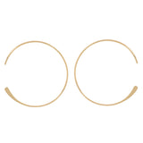 SALE - Endless Hammered End Hoops - Gold / 26mm - Earrings - Ofina