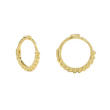 Beaded Huggies - Gold - Earrings - Ofina