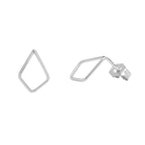 Kite Wire Wrapped Studs - Silver - Earrings - Ofina