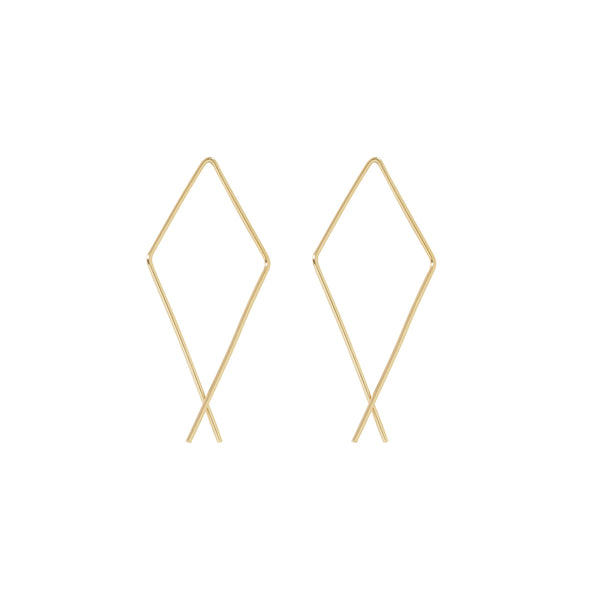 Infinity Diamond Hoops - Small / Gold - Earrings - Ofina