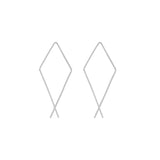 Infinity Diamond Hoops - Small / Silver - Earrings - Ofina