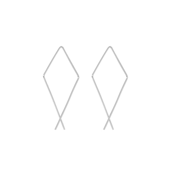 Infinity Diamond Hoops - Small / Silver - Earrings - Ofina
