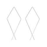 Infinity Diamond Hoops - Large / Silver - Earrings - Ofina
