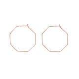 Infinity Octagon Hoops - Small / Rose Gold - Earrings - Ofina