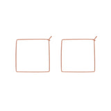 Infinity Square Hoops - Small / Rose Gold - Earrings - Ofina