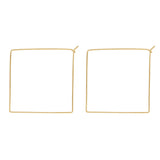 Infinity Square Hoops - Large / Gold - Earrings - Ofina