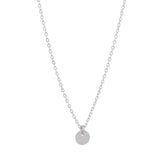 Single Disc Necklace - Silver - Necklaces - Ofina