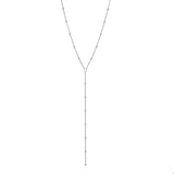 SALE - Y-Drop Ball Chain Necklace - Silver / 17" - Necklaces - Ofina