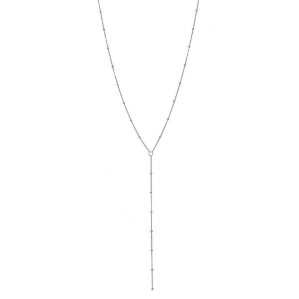 SALE - Y-Drop Ball Chain Necklace - Silver / 19" - Necklaces - Ofina