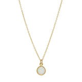 Circle Opal Necklace - Small / Gold - Necklaces - Ofina