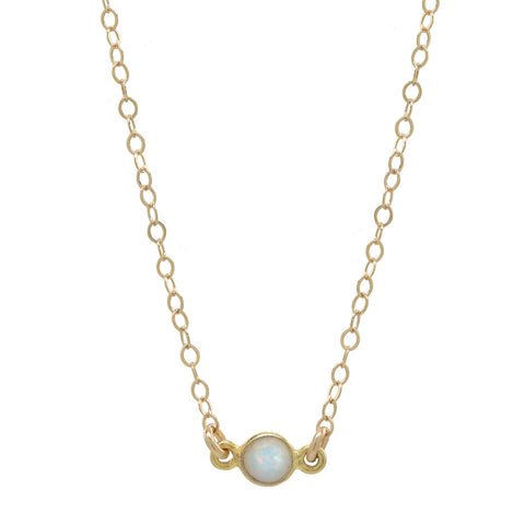 Tiny Round Opal Choker -  - Necklaces - Ofina