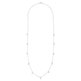 Long CZ Necklace - Silver - Necklaces - Ofina