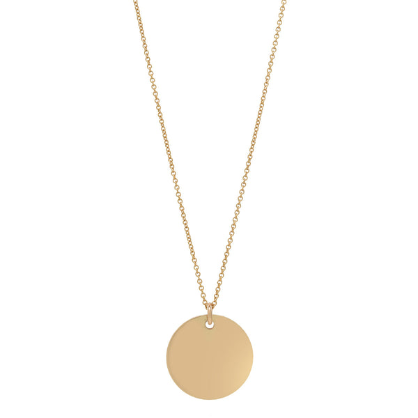 Disc Necklace - Thin Chain / Large - Necklaces - Ofina