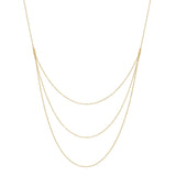 Triple Layer Rope Chain Necklace - Gold / 21" - Necklaces - Ofina