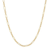 Elongated Oval & Round Link Chain Necklace - Gold / 14" - Necklaces - Ofina
