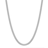 Herringbone Necklace - Silver / 5mm / 16" - Necklaces - Ofina