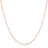 Thin Oval Link Chain Necklace - Rosegold / 14" - Necklaces - Ofina