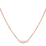 Tiny Pearl Choker - Rosegold - Necklaces - Ofina