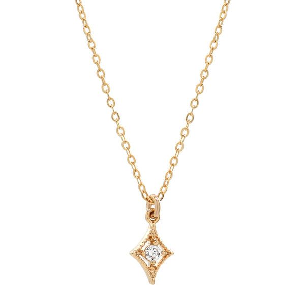 Textured Diamond CZ Necklace -  - Necklaces - Ofina