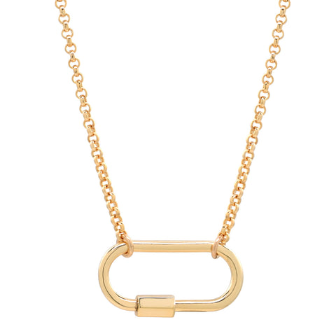 Rolo Chain Carabiner Necklace -  - Necklaces - Ofina