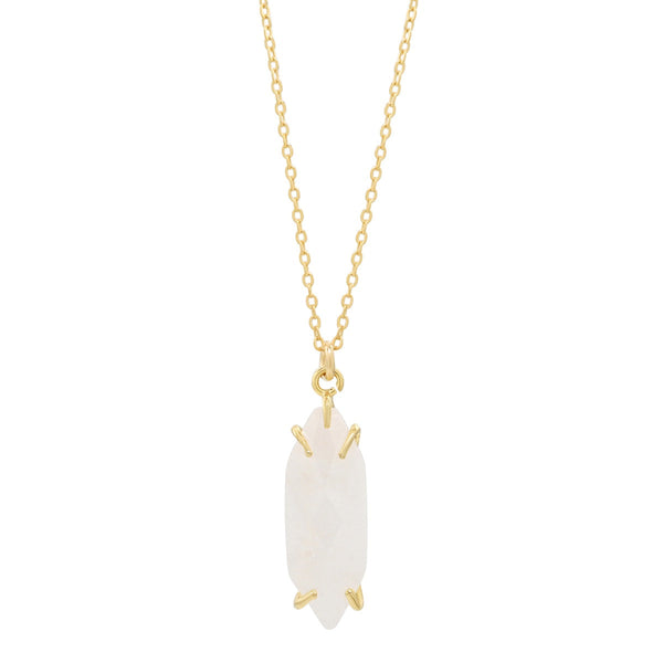Marquise Moonstone Prong Necklace -  - Necklaces - Ofina