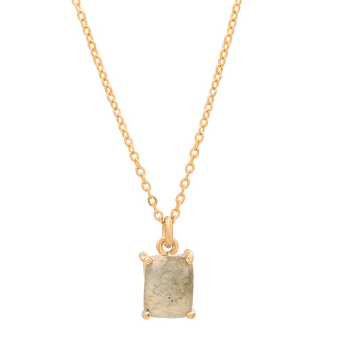 Labradorite Emerald Necklace - Small - Necklaces - Ofina
