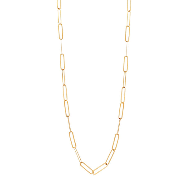 Thin Paperclip Necklace - 15" - Necklaces - Ofina