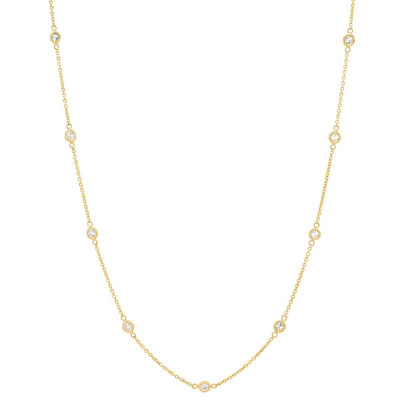 14k Solid Gold Diamond By the Yard Necklace -  - Necklaces - Ofina