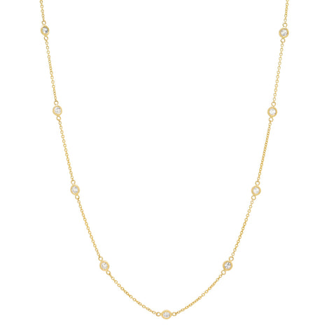14k Solid Gold Diamond By the Yard Necklace -  - Necklaces - Ofina