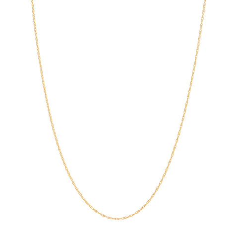 14k Solid Gold Thin Rope Chain Necklace -  - Necklaces - Ofina