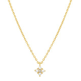 Tiny Pearl Star Necklace - Gold - Necklaces - Ofina