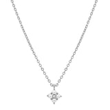Tiny Pearl Star Necklace - Silver - Necklaces - Ofina