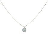 Monogram Necklace on Ball Chain - Silver / A - Necklaces - Ofina