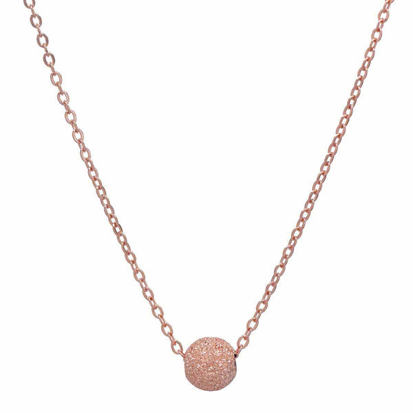 Single Stardust Ball Necklace - Rosegold - Necklaces - Ofina
