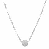 Single Stardust Ball Necklace - Silver - Necklaces - Ofina