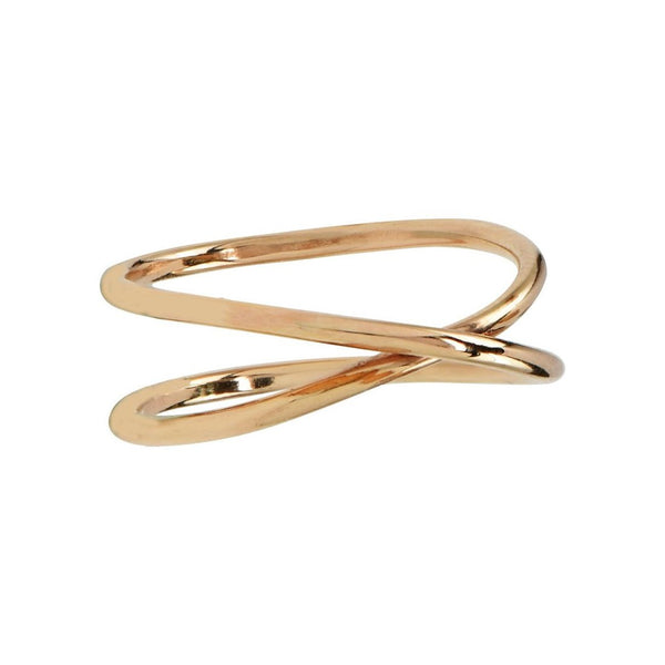 Crossover Ring - Gold / 5 - Rings - Ofina