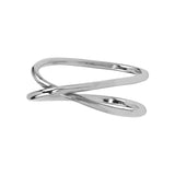 Crossover Ring - Silver / 5 - Rings - Ofina