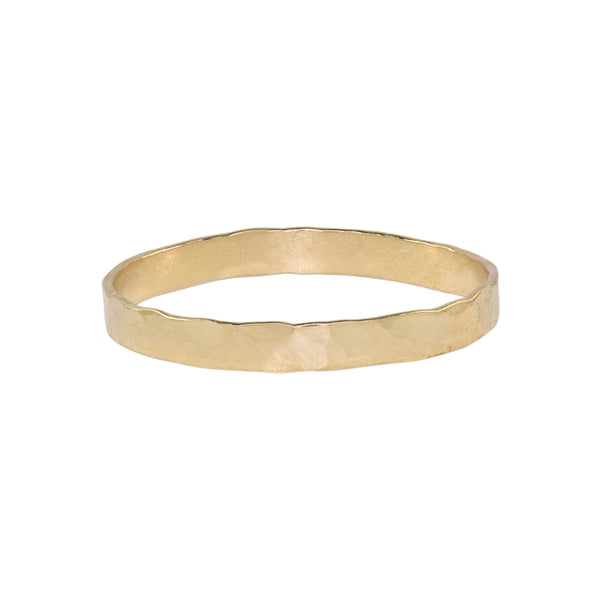 Thick Hammered Band Ring - Gold / 3 - Rings - Ofina