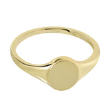 10k Solid Gold Signet Ring - 5 - Rings - Ofina