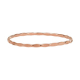 14k Solid Gold Matte Thin Hammered Ring - Rose Gold / 5 - Rings - Ofina